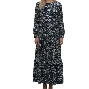 Never Fully Dressed Navy Rosemary Oversized Printed Midi Maxi Dress 4 6‎ NWT